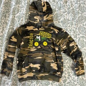 John Deere Green and Brown Camo Hoodie Sweatshirt